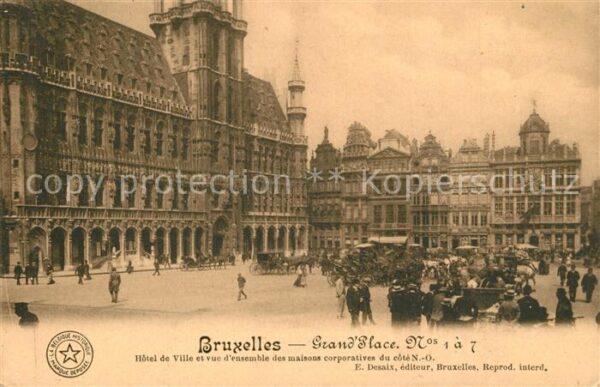 Bruxelles Bruessel Grand_ Place Hotel de Ville Maisons Cor