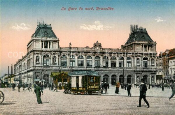Bruxelles Bruessel La Gare du Nord Tram Bahnhof Strassenba