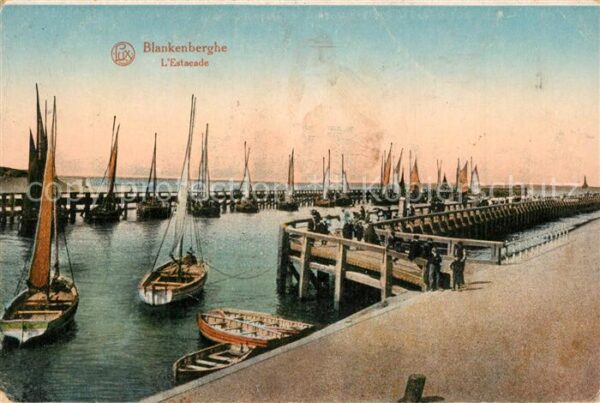 Blankenberghe Estacade Port Bateaux