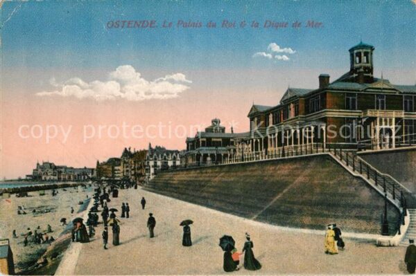 Ostende Oostende Palais du Roi et la Digue de Mer