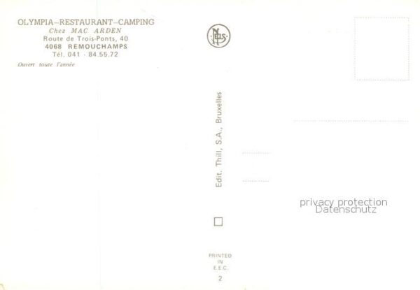 Remouchamps Liege Olympia Restaurant Camping Chez Mac Ard – Bild 2