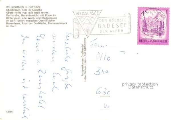 Obertilliach Dorfstrasse mit Porze Wohn und Stallgeb – Bild 2