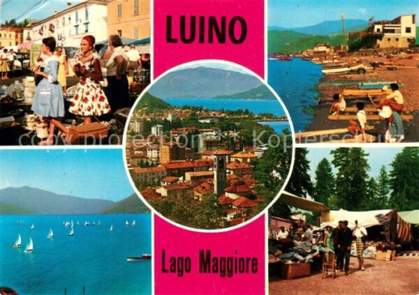 Luino Lago Maggiore Markt Strand Segelpartie
