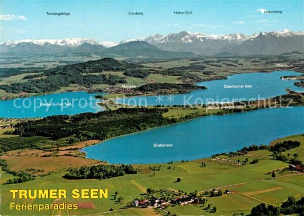 Flachau Trumer Seen Fliegeraufnahme