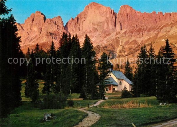 Dolomiten Alpenkapelle mit Rosengarten