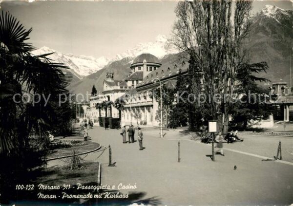 Meran Merano Promenade mit Kurhaus