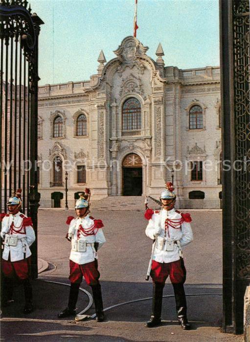 Lima Peru Guardias del Regimiento Escolta en el P