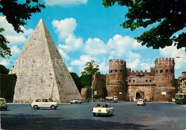Roma Rom Pyramide des Caius Cestius und Porta S