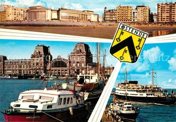 Oostende Ostende Kursaal Bahnhof Fahrgastschiff