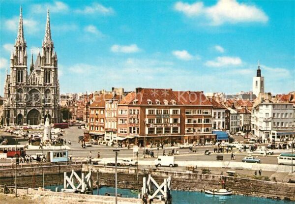 Oostende Ostende St Petrus en Pauluskerk Visserskaai