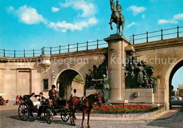 Oostende Ostende Koning Leopold II monument Pferdekutsch