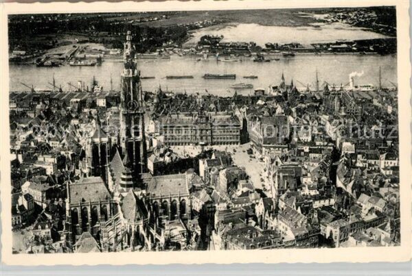 Antwerpen Anvers Vue aerienne Cathedrale Grand Place l’E
