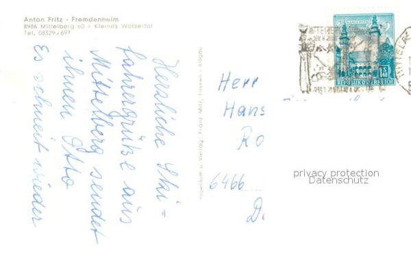 Mittelberg Kleinwalsertal Anton Fritz Fremdenheim – Bild 2