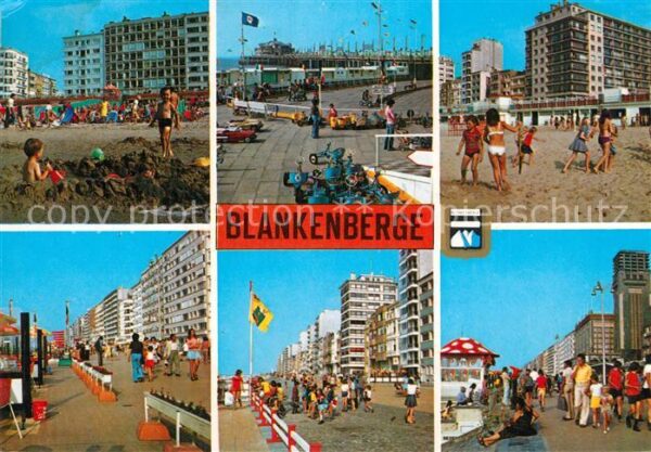 Blankenberge Strand Promenade Teilansichten