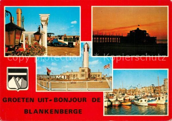 Blankenberge Inselbahn Seebrücke Yachthafen