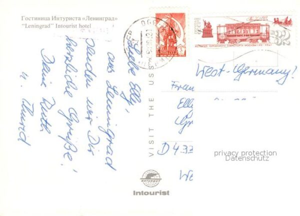 Leningrad St Petersburg Intourist Hotel – Bild 2