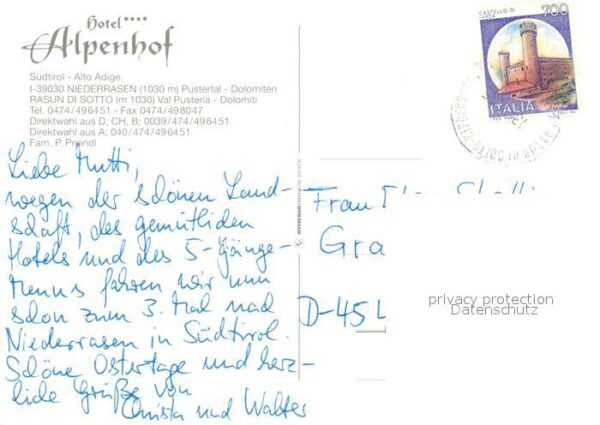 Niederrasen Hotel Alpenhof Gasträume Pool – Bild 2