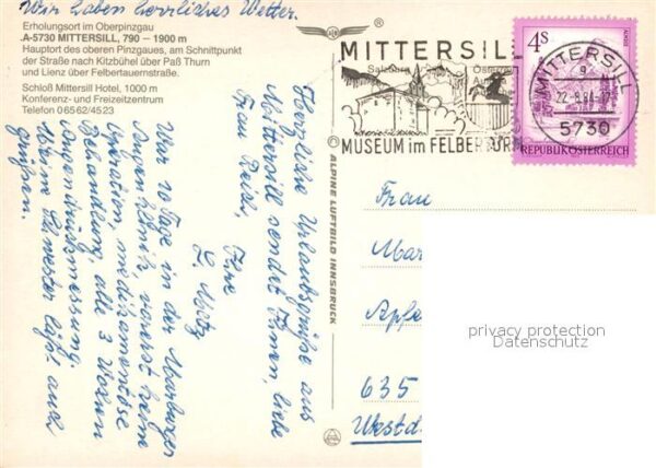 Mittersill Oberpinzgau Fliegeraufnahme Schloss Mittersill Kirc – Bild 2
