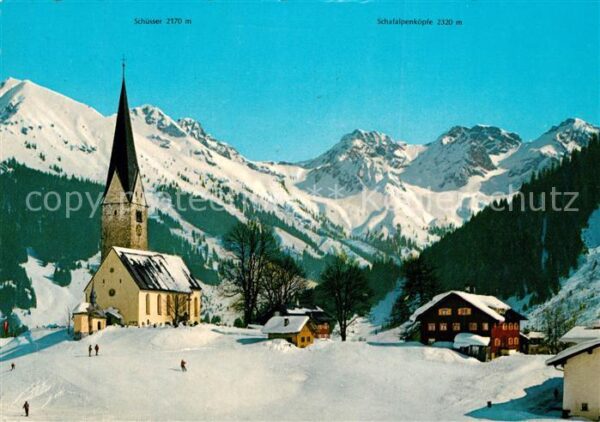 Mittelberg Kleinwalsertal Kirche Schüsser Schafalpenköpfe