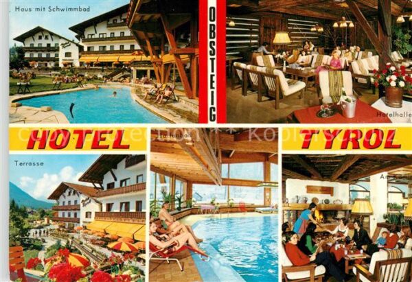 Obsteig Tirol Hotel Tyrol Schwimmbad Hotelhalle Terra