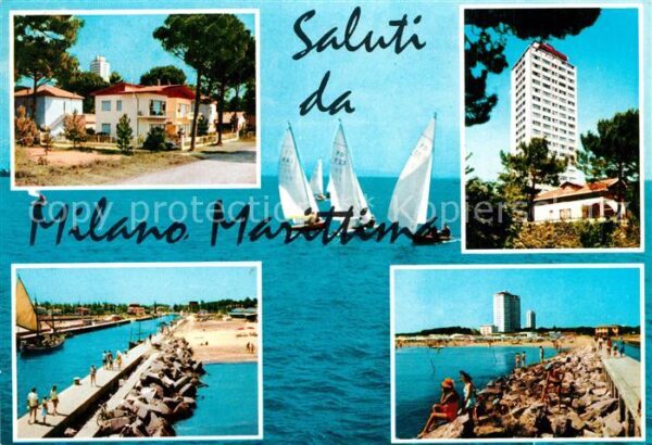 Milano Marittima Teilansichten Strandpartien