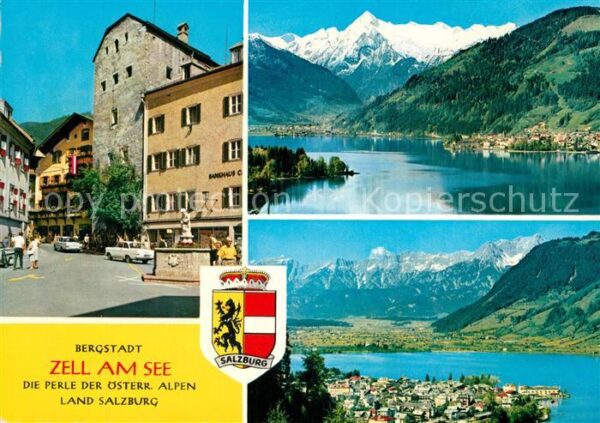 Zell See Stadtplatz Vogtturm Kitzsteinhorn Stein