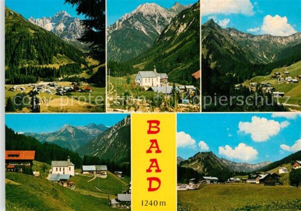 Baad Mittelberg Kleinwalsertal Teilansichten Kirche