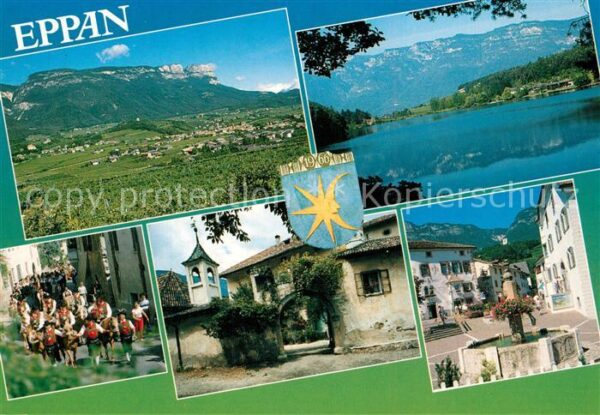 Eppan Suedtirol Panorama Montiggler See Trachtenumzug A