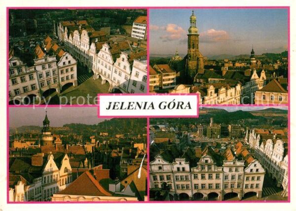 Jelenia Gora Fliegeraufnahme der Altstadt