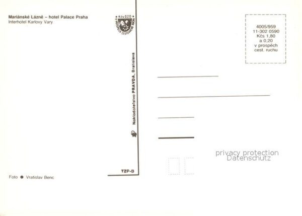 Marianske Lazne Hotel Palace Praha Interhotel Karlovy V – Bild 2