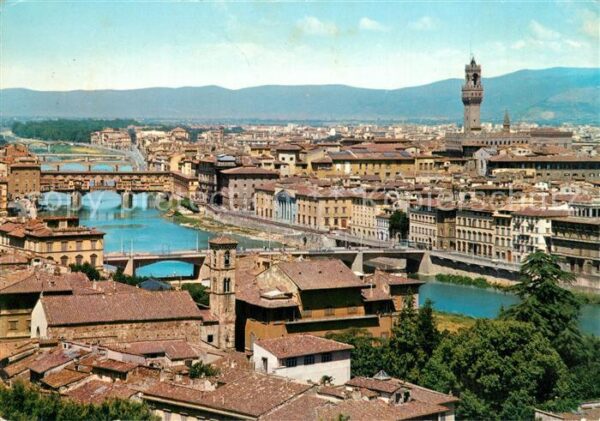 Firenze Florenz Panorama veduta dei ponti