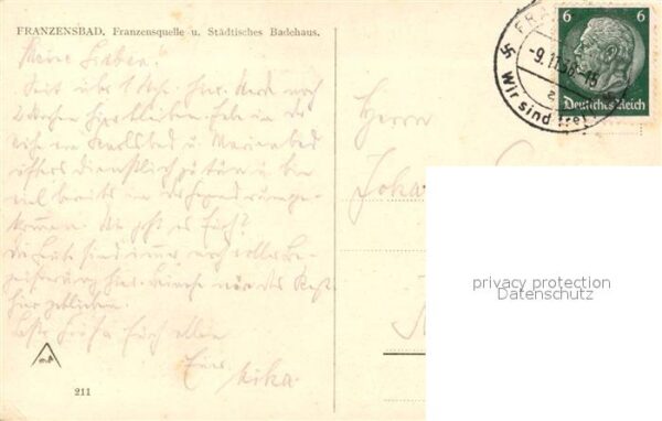Franzensbad Boehmen Franzensquelle und Städtisches Badehaus – Bild 2