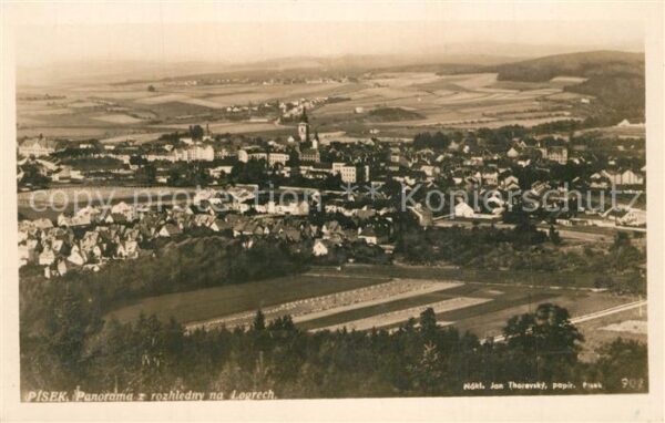 Pisek Tschechien Panorama z rozhledny na Logrech