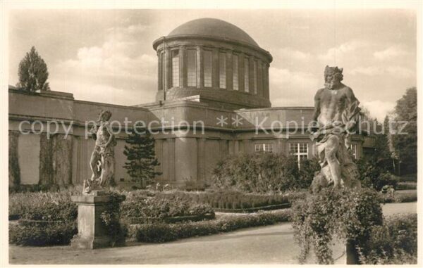 Breslau Niederschlesien Ausstellungsgebäude Statuen