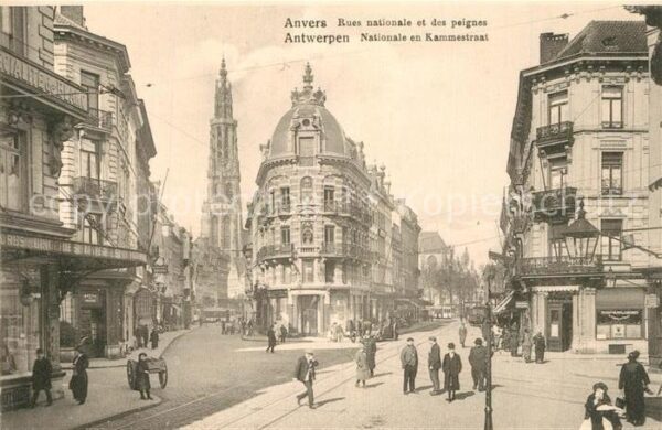 Anvers Antwerpen Rues Nationale et des peignes