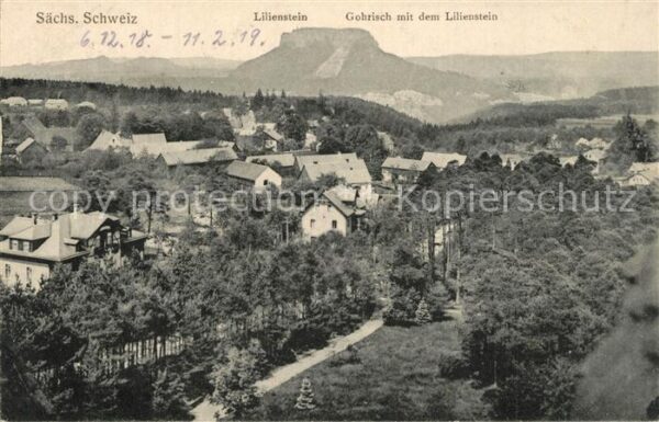 Gohrisch Panorama mit Blick zum Lilienstein Tafe