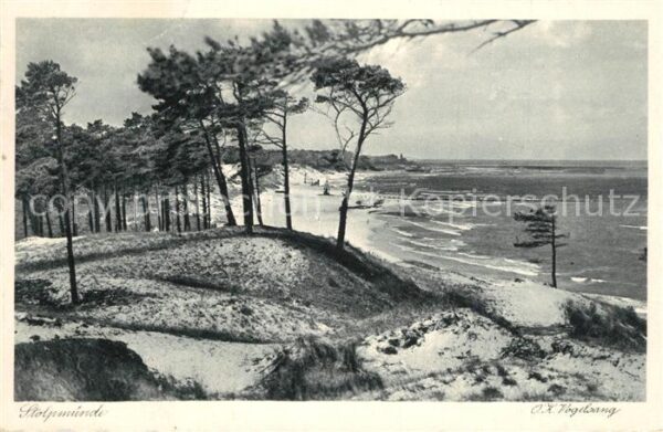 Stolpmuende Ostseebad Pommern Dünen Panorama Blick zum Strand