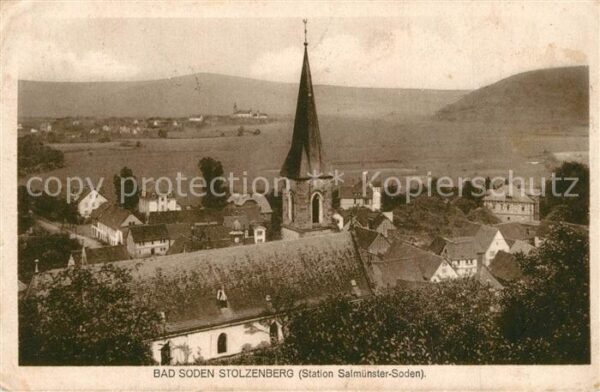 Bad Soden Stolzenberg Ortsansich mit Kirche Feldpost