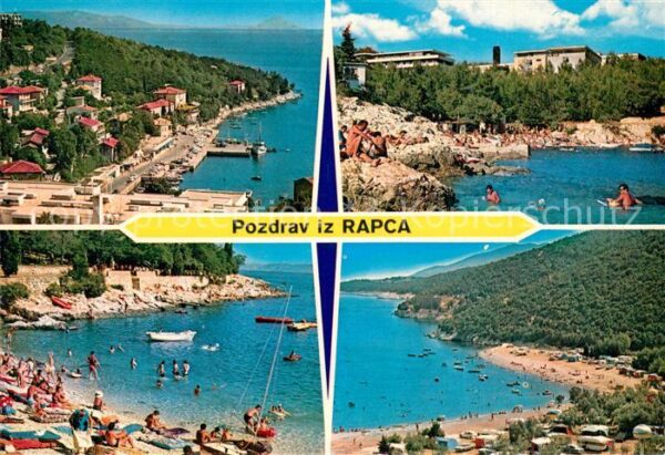 Rabac Kroatien Panorama Hafen Küste Bucht Badestrand