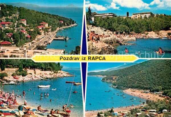Rabac Kroatien Panorama Hafen Küste Bucht Badestrand