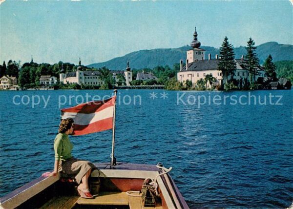 Gmunden Salzkammergut See- und Landschloss Ort Ansicht vom Bo