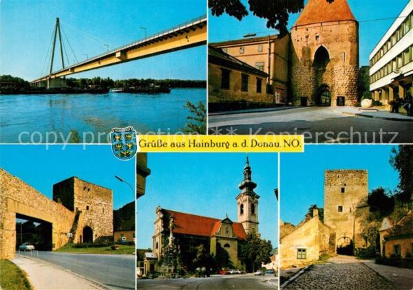 Hainburg Donau Donaubrücke Wienertor Ungartor Kirche F