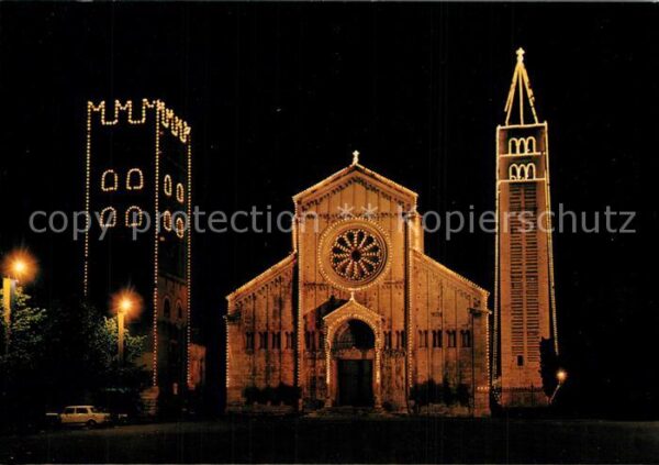 Verona Veneto Basilica di San Zeno Maggiore di notte