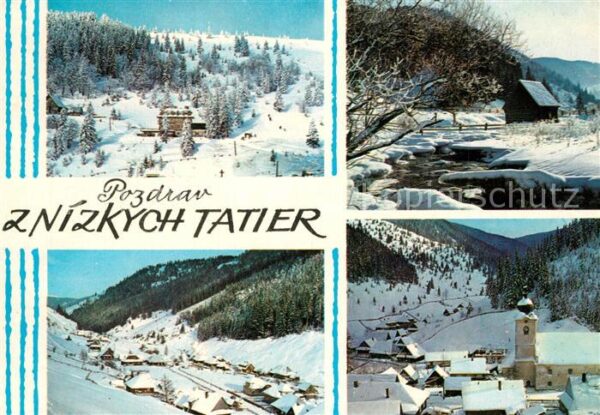 Vysna Boca Znizkych Tatier Winterlandschaft