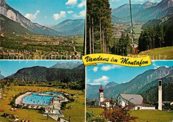 Vandans Vorarlberg Panorama Ferienort im Montafon Kirche F