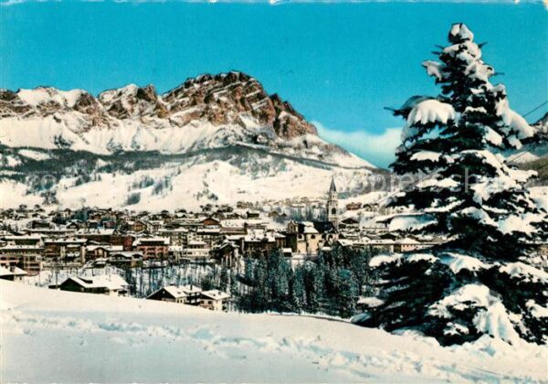 Cortina d Ampezzo Winterpanorama Monte Cristallo Dolomiti