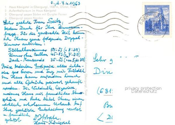Obergurgl Soelden Tirol Gästehaus Pension Haus Königstal Ötztal – Bild 2