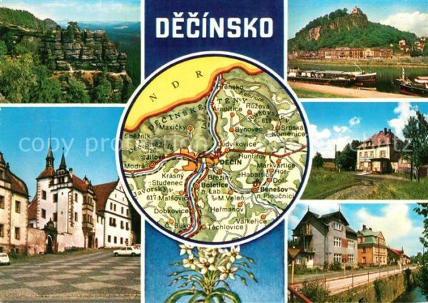 Decin Boehmen und Umgebung Felsen Landschaftspanorama