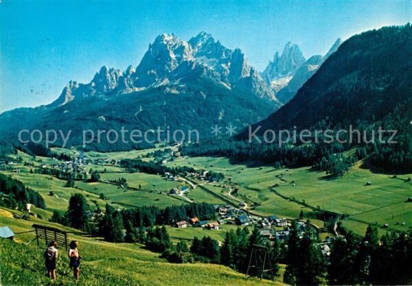 Moos Sexten Landschaftspanorama Pustertal Dolomiten