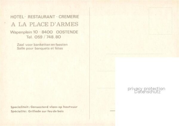 Oostende Ostende Hotel Restaurant Cremerie a la Place d_ – Bild 2